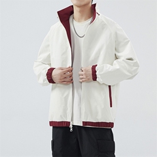 新款现货户外双面穿连帽夹克男冲锋衣外套JK904-P80，男装夹克，星座1204-3