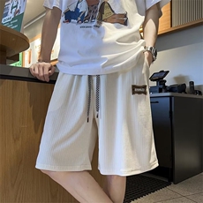 五分裤男韩版潮流贴标字母高街2026夏季新款ins休闲短裤K3863-P25，男装牛仔裤，星座412