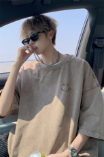 外景水洗夏季美式重磅做旧印花短袖T恤男宽松打底体恤SX00018/P35，男装T恤，电商B316