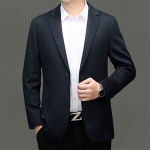 XL-N88023男式秋季新款长袖简约羊毛西服休闲商务便服西装图片