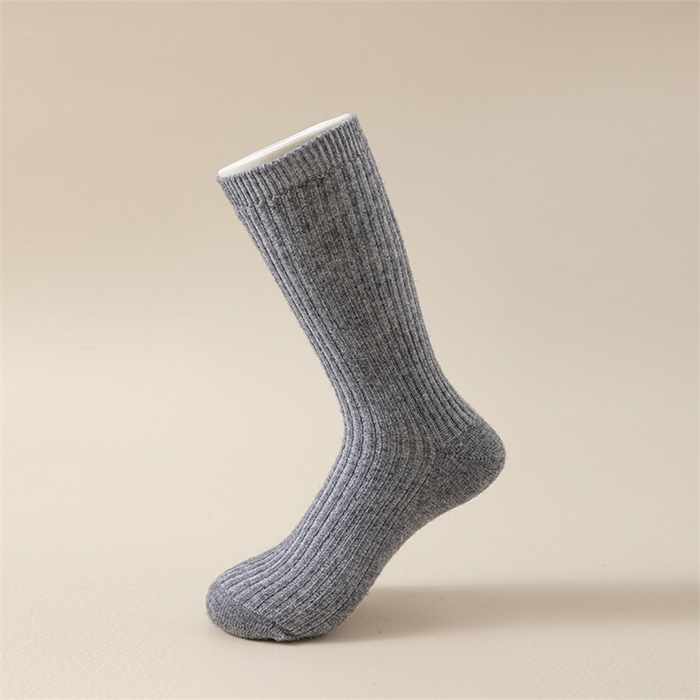2025年秋季新款百搭冬季双股加厚保暖童袜抽条，袜子，锦驼羊绒