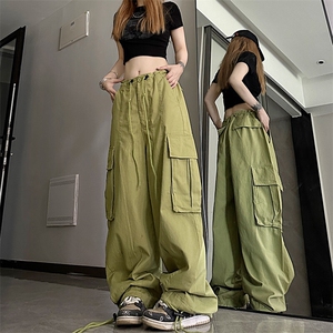 工装休闲裤男女韩版潮流高街多口袋个性2025春季ins长裤K6075-P37图片