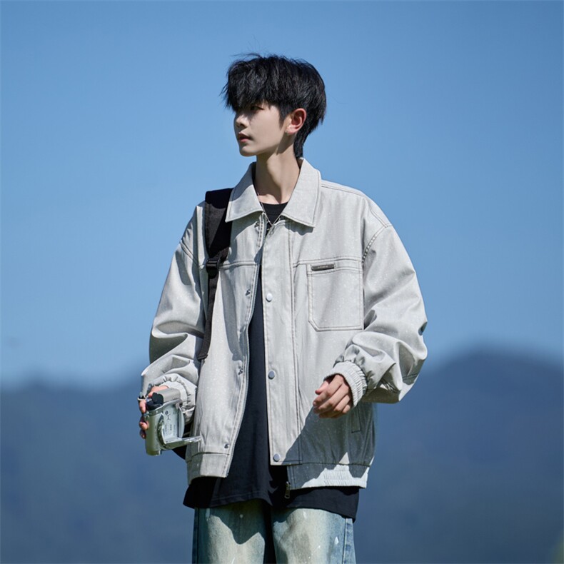JK8867-P78L-9XL2025秋冬新款大码翻领夹克外套控138,男装夹克,星座109