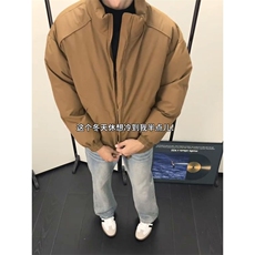 现货冬季美式休闲加厚雪山外套夹克立领纯色三防户外工装棉服，男装夹克，电商A486