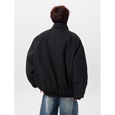 MFDD012-P80冬季日系竖条纹美拉德棉衣男宽松保暖棉服外套，男装棉衣，星座712A-1