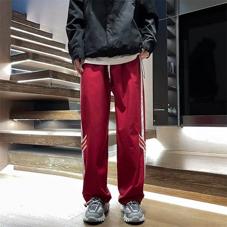嘻哈男夏款学生潮流美式高街宽松直筒阔腿休闲运动卫裤MK778P35,男装休闲裤,星座1013-5