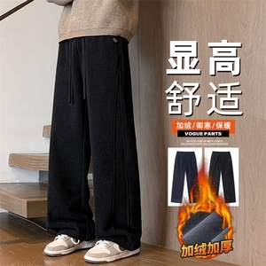 美式高街休闲裤男士加厚秋冬宽松直筒休闲裤子Z2602-P40/加绒P50图片
