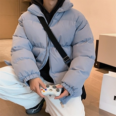 大码面包服男ins潮流原宿风2021冬季加厚情侣服外套W2066-P65，男装棉衣，星座512-4