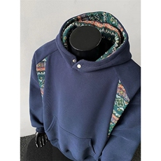 民族风重工刺绣卫衣男撞色设计感重磅硬挺外套连帽衫WY180-P40，男装民族服装，星座308B-2