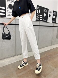 弹力休闲裤图片