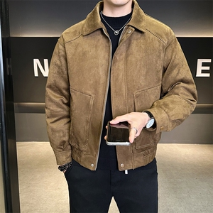 标50绒 男士翻领麂皮绒羽绒服休闲外套 8126-P235(控券后318)图片