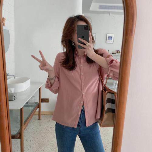 现货韩版天丝衬衫，女装衬衫，阿M