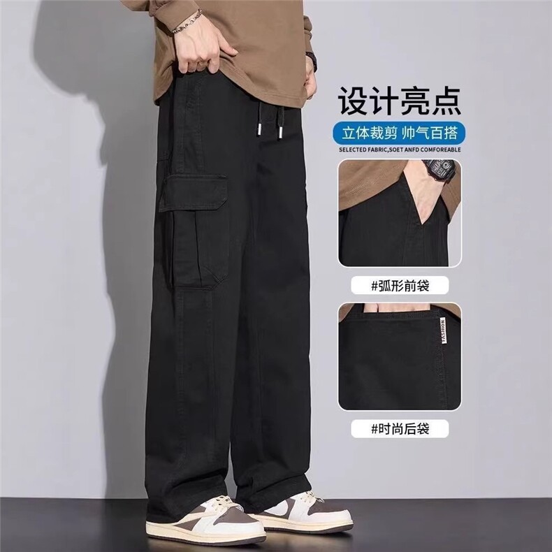 1506-1/KG16521/P39休闲男士美式工装直筒春秋新款多口袋设计裤子图片