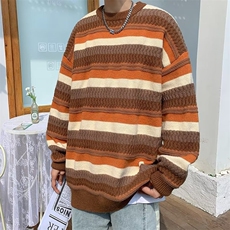 美式街头设计感圆领毛衣男慵懒风休闲针织衫MY9204P48，男装针织衫/毛衣，星座1116-2
