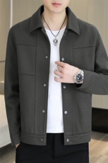 春季新款男士高品质商务休闲简约百搭翻领夹克外套上衣806P90，男装夹克，电商B226