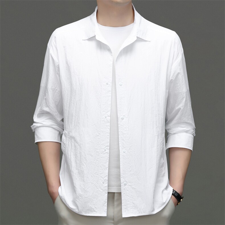 CSFA23622钱塘2020-3夏季新款男士简约百搭翻领防晒外套P80,男装防晒衣,钱塘207-3