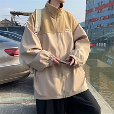 A324-P58春季日系复古外套男2024新款小众设计感拼接撞色，男装夹克，星座512-6