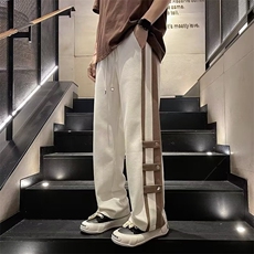 微弹时尚潮牌直筒休闲裤男宽松型新款运动裤潮青春流行九分裤夏季，男装休闲裤，四季星座218-1