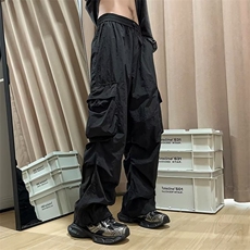 日系复古宽松阔腿重磅机能立体口袋休闲工装裤A775-P40，男装休闲裤，星座1109-3
