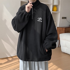 400克高品质摇粒绒秋冬装套头卫衣半高领拉链秋季外套男装S351P68，女装短外套，电商A233-1
