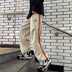 2024春季休闲裤安能韩版潮流拼色高街束脚裤新款ins长裤K4966-P45图片