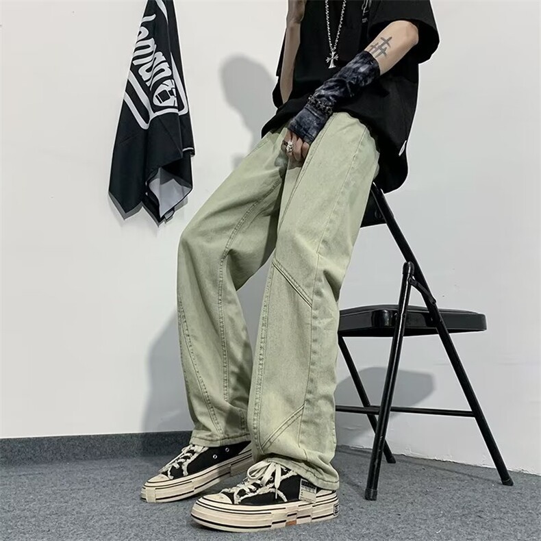 美式牛仔裤男春秋新款休闲直筒裤B1663P42,男装牛仔裤,星座1116-2