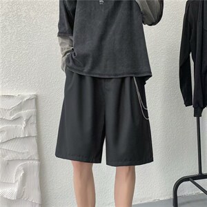 短裤夏季ins网红超火直筒休闲五分裤港风痞帅学生中裤  K1259-P28图片