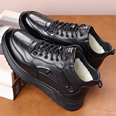 X4497-285男士冬季新款头层牛皮棉鞋高帮加绒休闲运动鞋男，男鞋靴子，星座1407-3