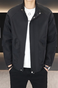 春季新款男士时尚潮流百搭拼接休闲立领夹克外套上衣男7936P75图片