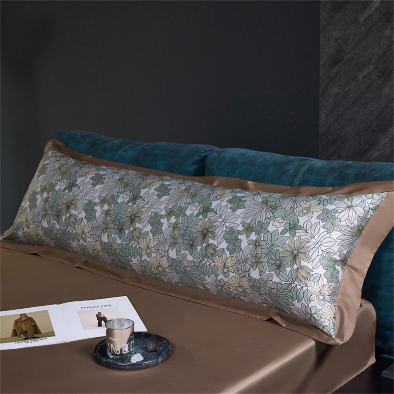 新款A类100支双股活性贡缎长绒棉数码印花单品，枕套/枕芯，一起卖家纺