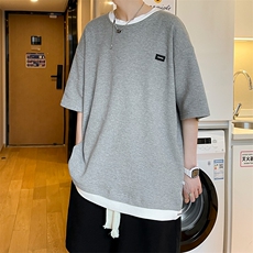 夏季简约风小华夫格舒适面料男士休闲套装HT3602+DK7866-P70控108，男装休闲套装，星座717