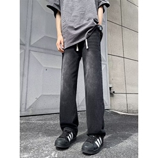 美式街头水洗做旧牛仔裤男宽松欧美高街vibe风长裤子N1097-P45，男装牛仔裤，星座308B-2
