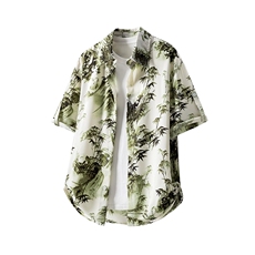 衬衫DCS77833白底绿色