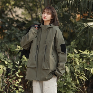 春款现货中性风三防户外夹克男连帽冲锋衣外套DSA157B-J127-P65图片