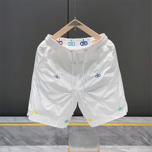 潮牌短裤男夏季新款时尚设计感刺绣字母五分裤青年速干透气沙滩裤图片
