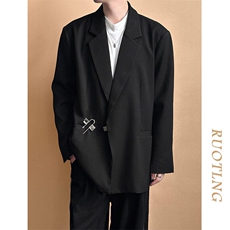 2025秋新款高级感潮西装外套宽松休闲设计感西服A351-AX2480-P125，男装夹克，电商A351