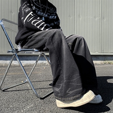 2024秋季水洗直筒牛仔裤男高街ins潮牌宽松休闲阔腿裤K7575-P42，男装牛仔裤，星座512-3