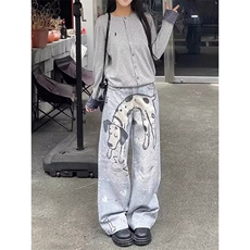 牛仔裤百搭新款时尚潮流文艺慵懒原宿简约流行NZB3181，男装牛仔裤，星座516A
