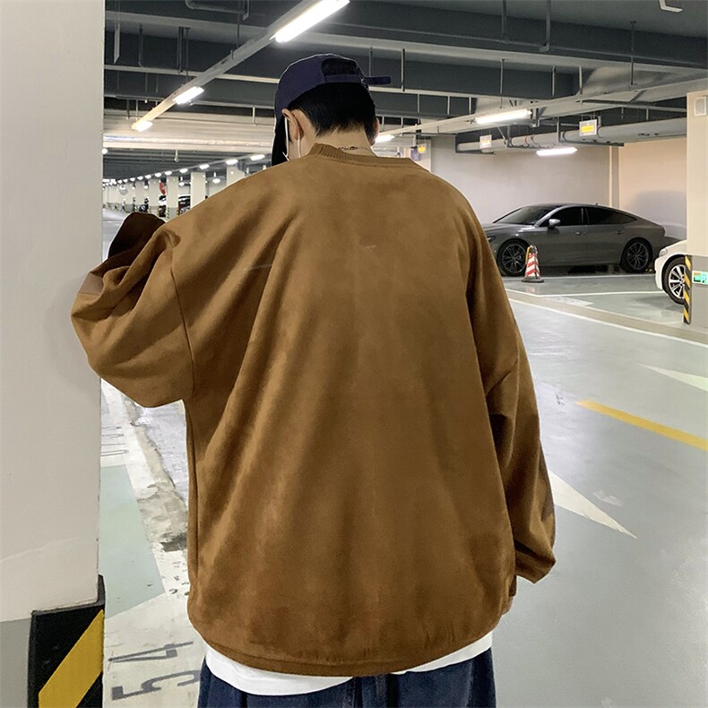 22秋新款麂皮发泡印花宽松休闲oversize套头卫衣B266-Y605-P60,男装卫衣,星座B257-1