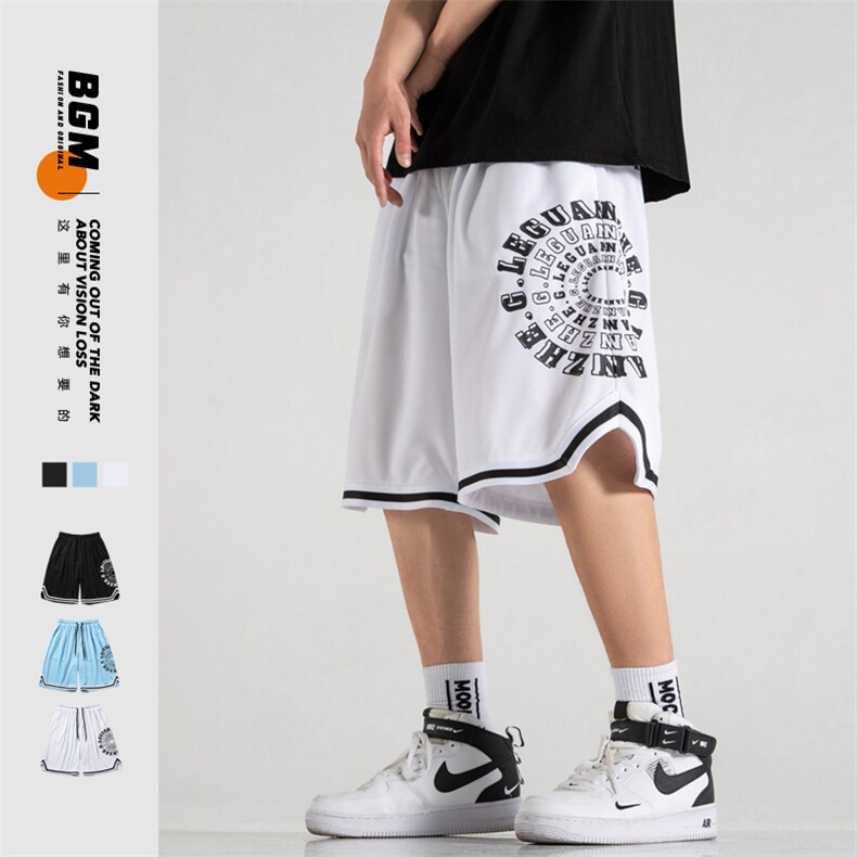 2023夏季新款日系无影墙大码侧边字母印花短裤M-5XHK21274-P30,男装休闲裤,电商A022