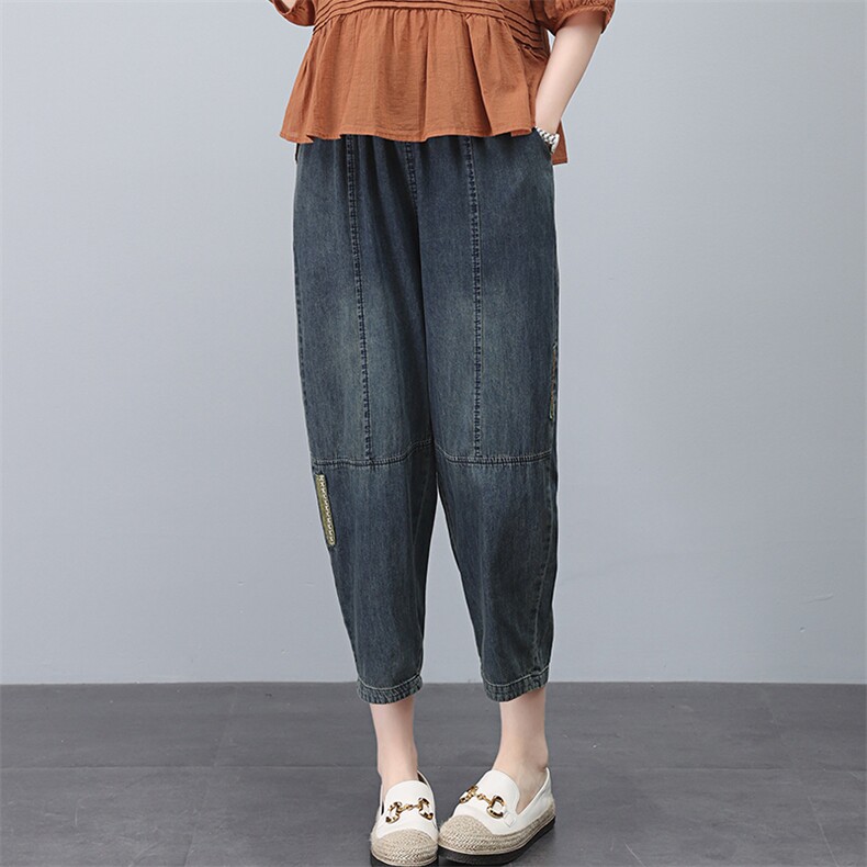 休闲牛仔裤妈妈春秋外套2024新款高端洋气中老年女秋装，女装牛仔裤，叶笙衣