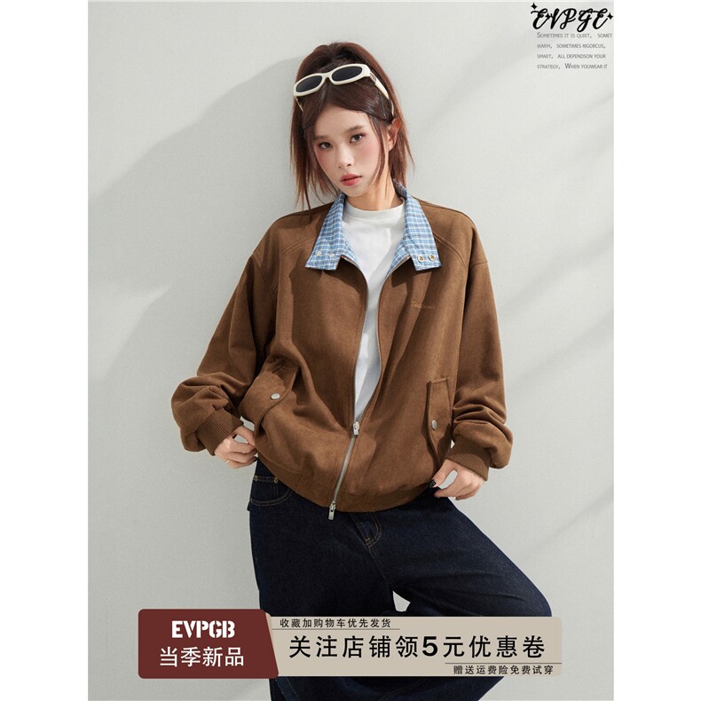 网络图现货！！假两件翻领格子夹克外套R6811-P80,男装夹克,星座1005-6