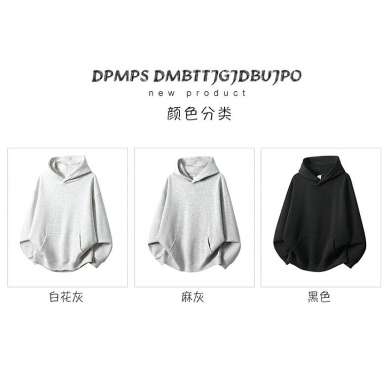 无帽绳连帽卫衣A158-LMWS00-加绒P36常规30,男装卫衣,电商A158