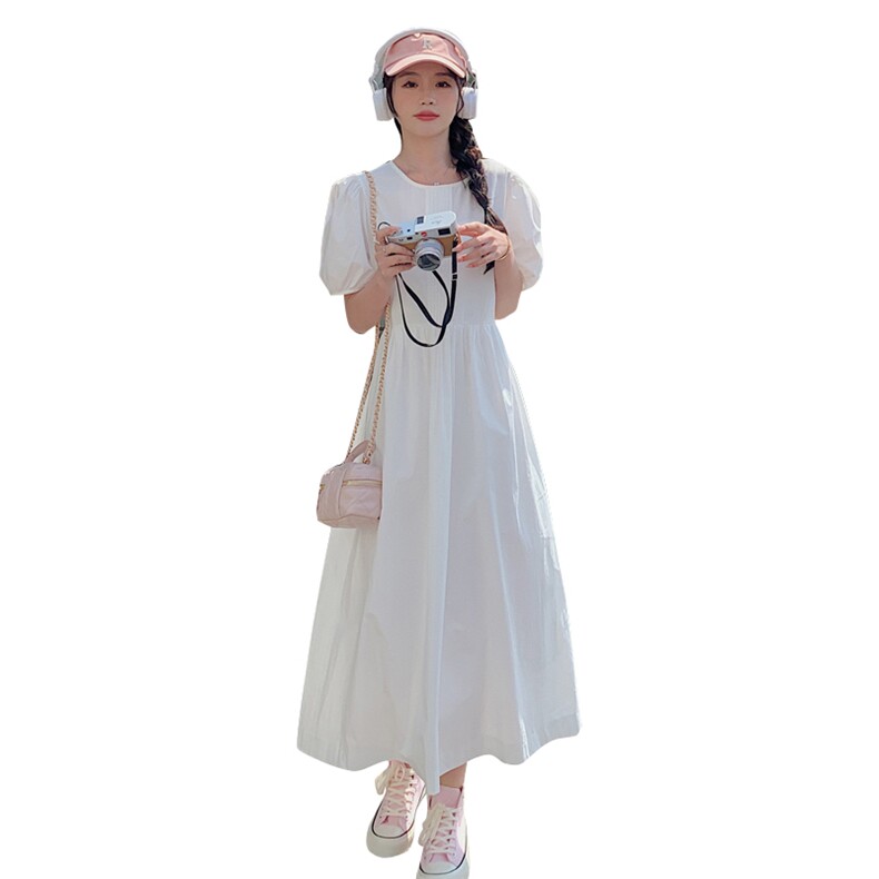 韩版拼接法式甜美时尚女装2023新款夏季女棉布连衣裙配针织披肩,女装连衣裙,浙宝285（原212）