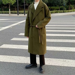 秋冬韩版呢大衣男长款加厚新款MN05P80图片