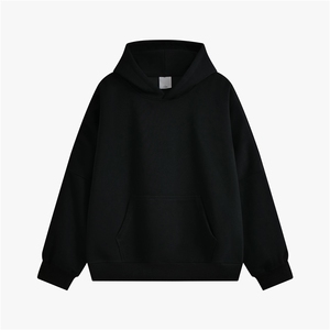 重磅全棉无帽绳450克拉链连帽卫衣硬挺短宽套头外套男 RH5344-P50图片