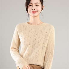 35%羊绒衫秋冬季新款舒适时尚百搭女式宽松长袖打底毛衣，女装羊绒衫，琳尚羊绒