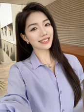 衬衫元气多巴胺皱感高支棉休闲宽松长袖衬衣，女装T恤，湘姗
