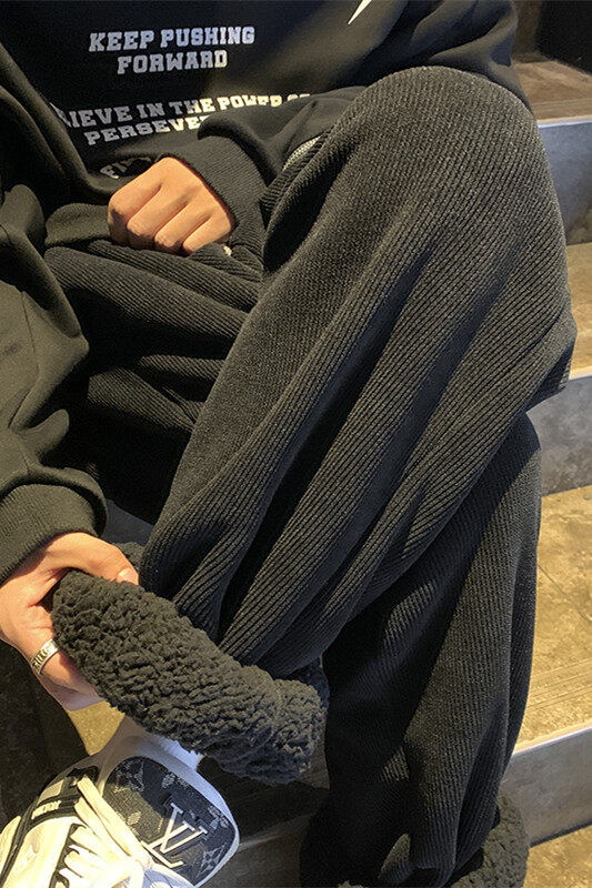 灯芯绒羊羔毛束脚裤深度库存XZ604-KG54-P65控78,男装休闲裤,星座604