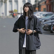 夏季户外机能工装短袖衬衫男女大口袋情侣休闲衬衣CK629，男装衬衫，星座1116A-1（原606A）